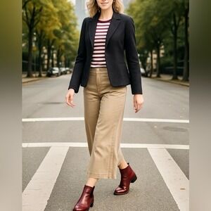 Barry Bricken VINTAGE Blue/Brown Long Sleeve Blazer Jacket